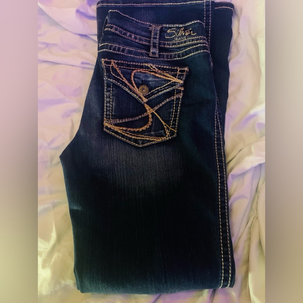 Brand New Silver Jeans Blue Boot Cut Denim with Contrast Stitching